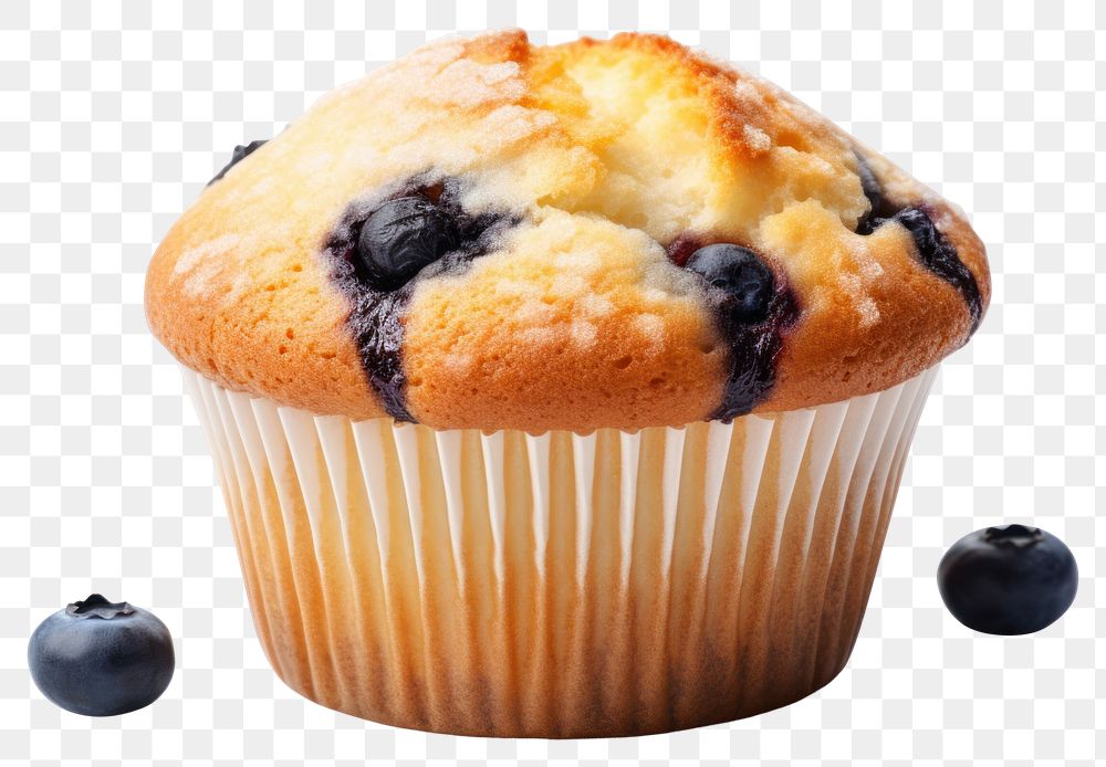 PNG Blueberry dessert cupcake muffin. AI generated Image by rawpixel.