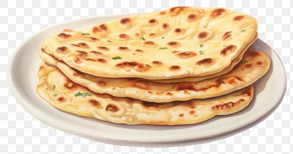 PNG Naan food tortilla bread. AI generated Image by rawpixel.