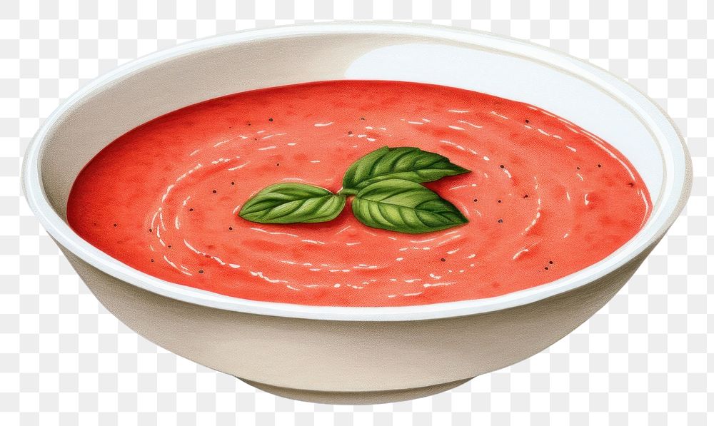 PNG Tomato Basil Soup food basil soup. AI generated Image by rawpixel.