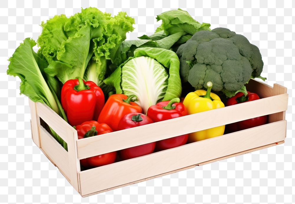 PNG Vegetable produce crate plant. AI generated Image by rawpixel.
