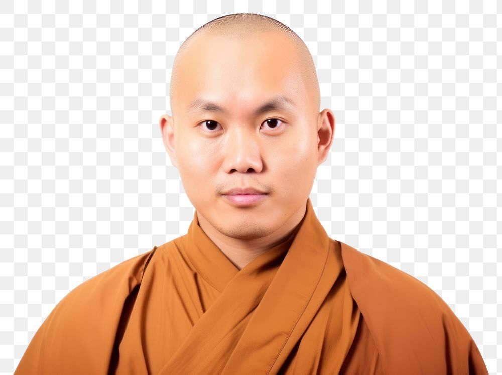 PNG Monk adult photo white background. AI generated Image by rawpixel.