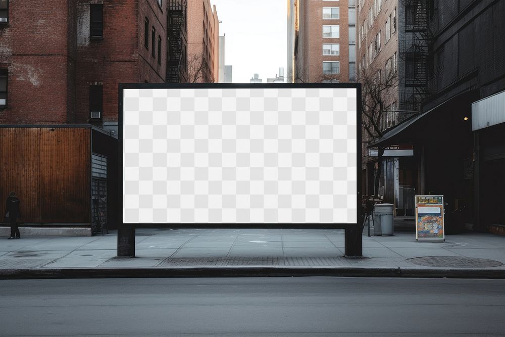 Advertising billboard sign png transparent mockup