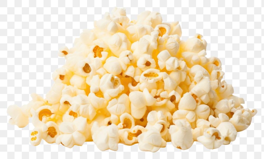 PNG Popcorn snack food white background. AI generated Image by rawpixel.