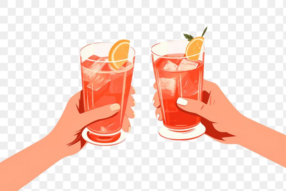 PNG Cocktail holding drink juice transparent background