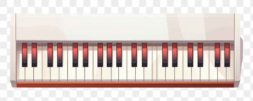 PNG Keyboard piano white background synthesizer. AI generated Image by rawpixel.