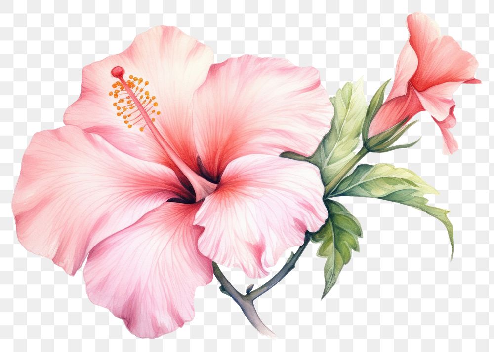 PNG Flower hibiscus plant rose. AI generated Image by rawpixel.