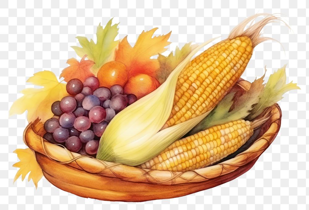 PNG Corn thanksgiving fruit plant. 