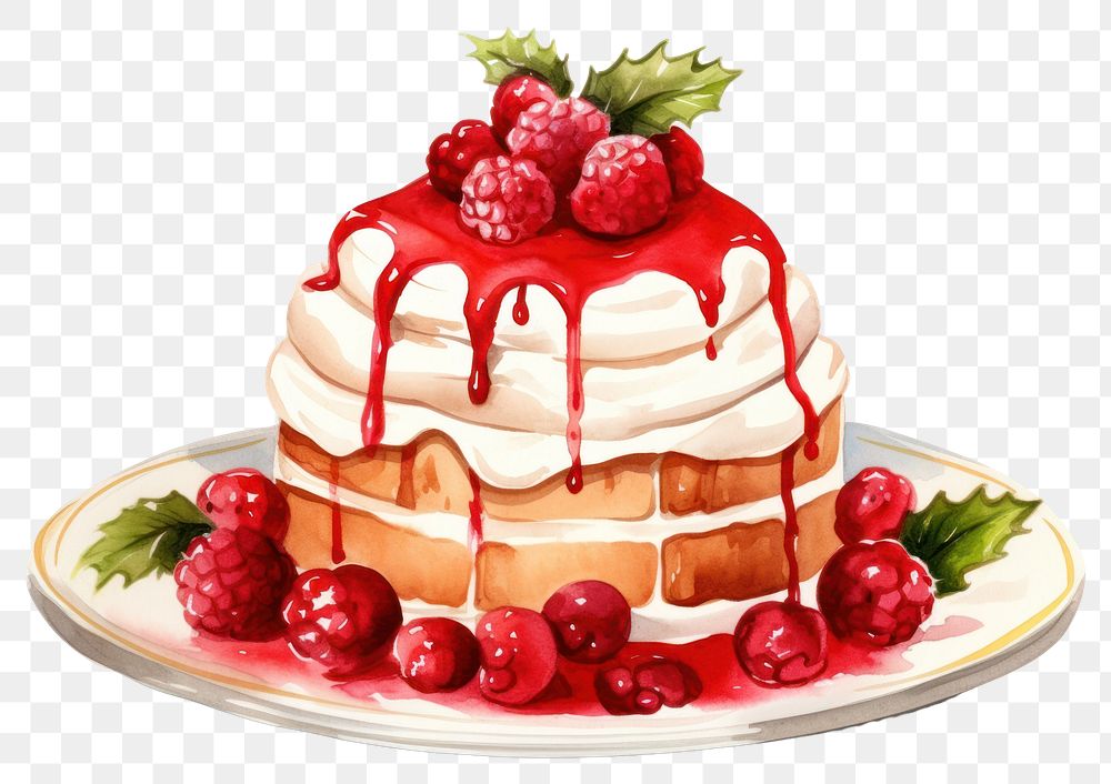 PNG Dessert raspberry cream fruit. | Free PNG - rawpixel