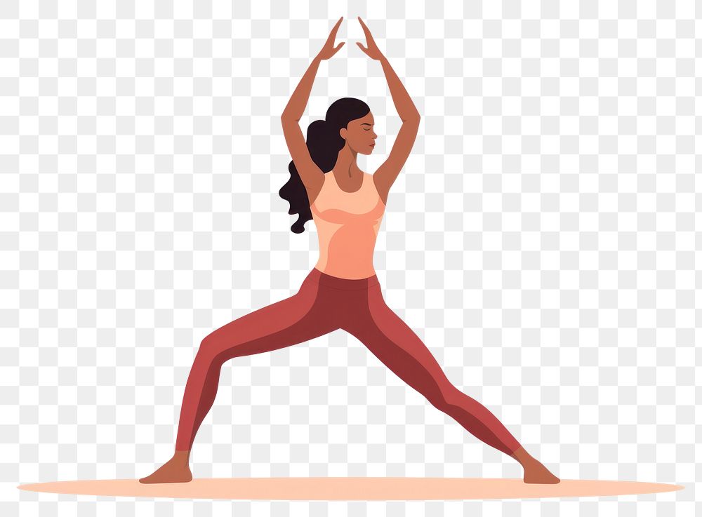 PNG Yoga stretching practicing exercise. AI generated Image by rawpixel.