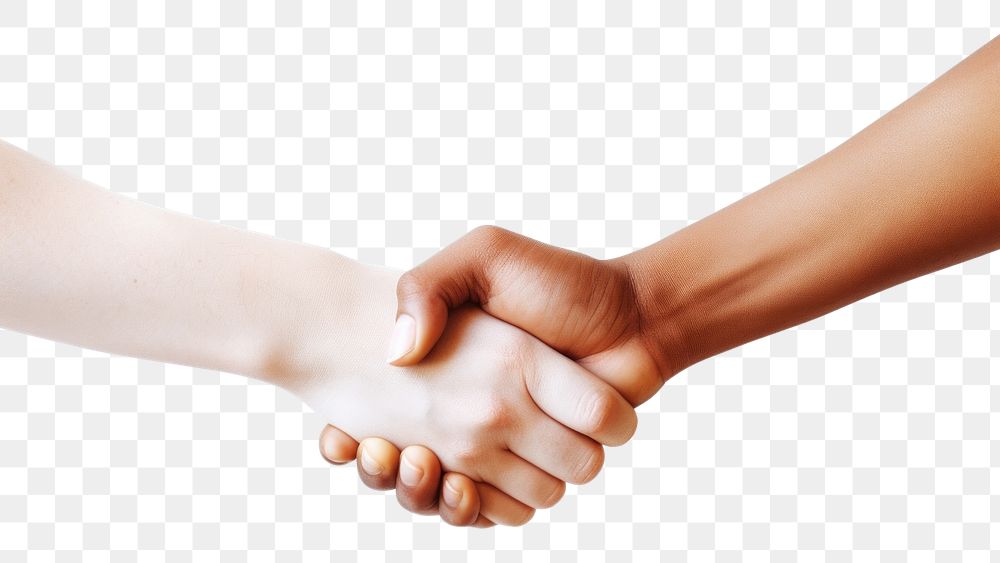 PNG Handshake white background togetherness agreement. 