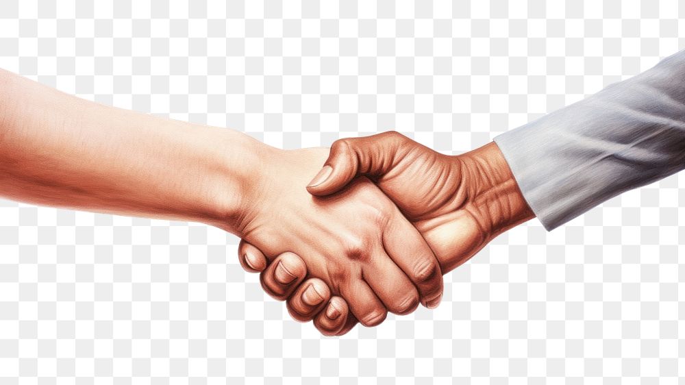 PNG Handshake togetherness agreement greeting. AI generated Image by rawpixel.