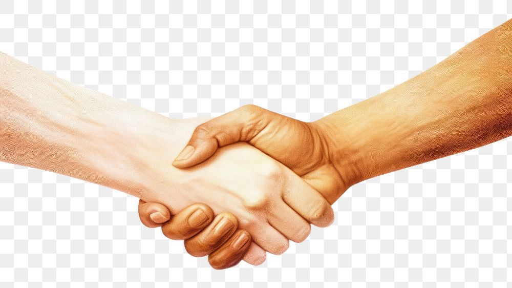 PNG Handshake togetherness medication agreement. 