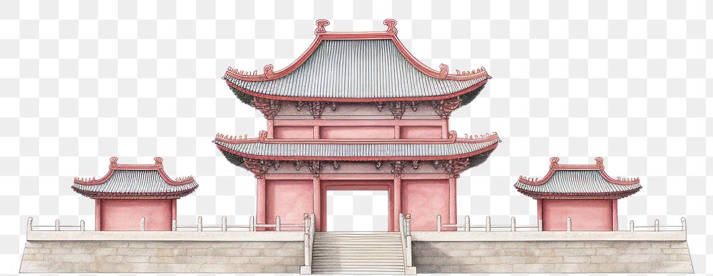 PNG Architecture building temple pagoda. AI generated Image by rawpixel.