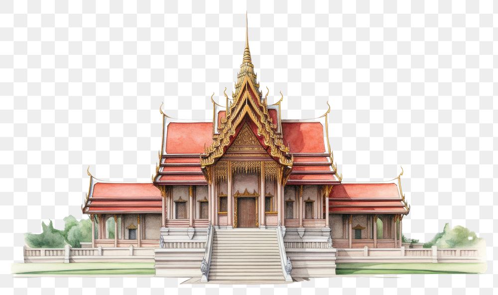PNG Architecture building pagoda temple. AI generated Image by rawpixel.