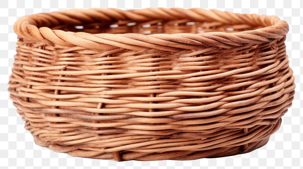 PNG Basket wicker brown transparent background. 