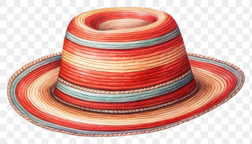 PNG Sombrero red hat white background. AI generated Image by rawpixel.