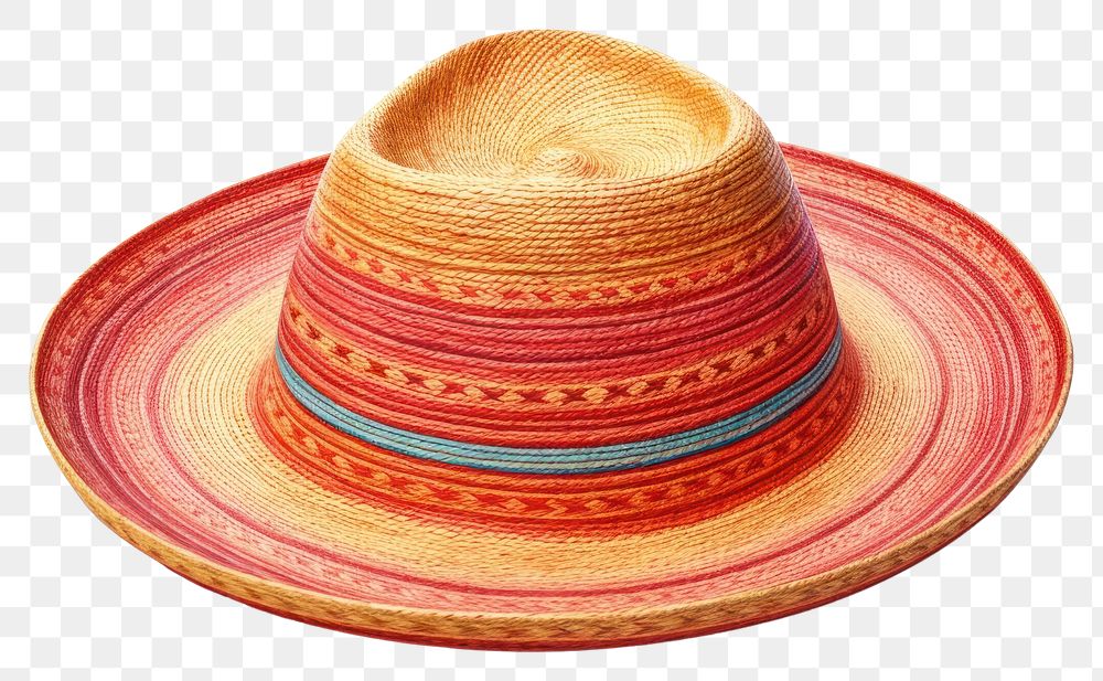 PNG Sombrero red white background headwear. AI generated Image by rawpixel.