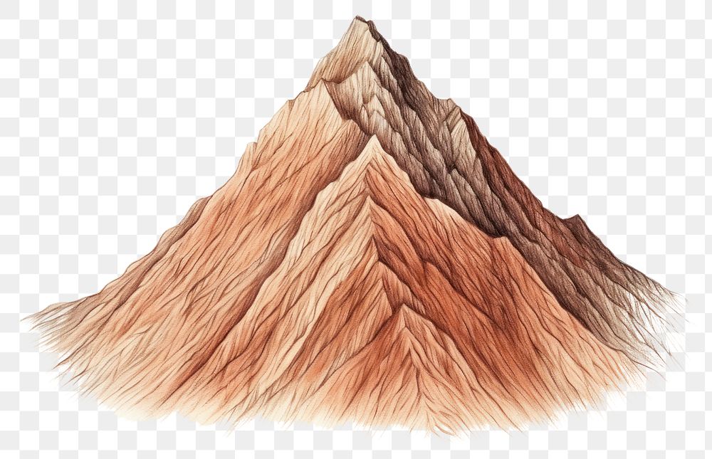 PNG Mountain drawing nature stratovolcano. AI generated Image by rawpixel.