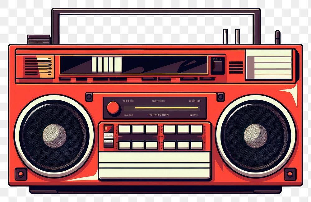 PNG Radio electronics boombox stereo. AI generated Image by rawpixel.