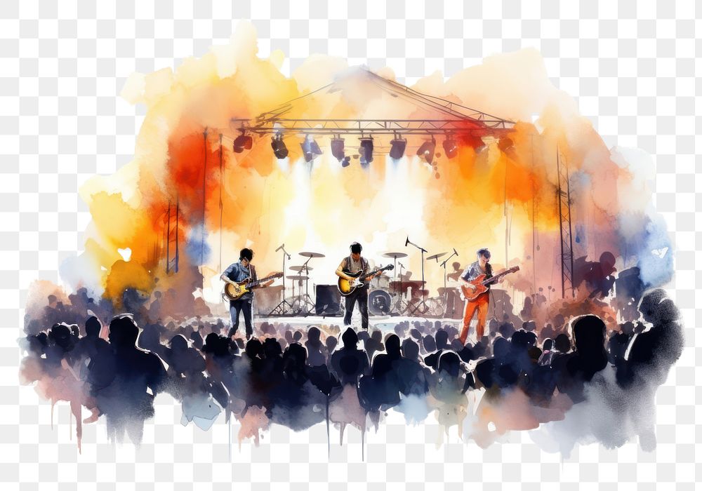 PNG Concert musician adult stage. AI generated Image by rawpixel.