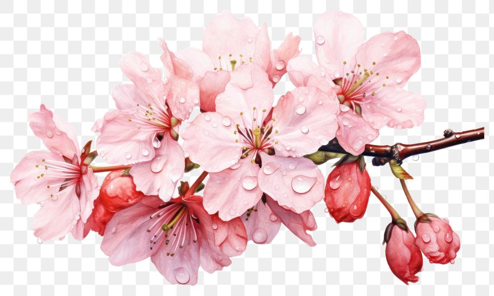 PNG Blossom flower cherry petal transparent background