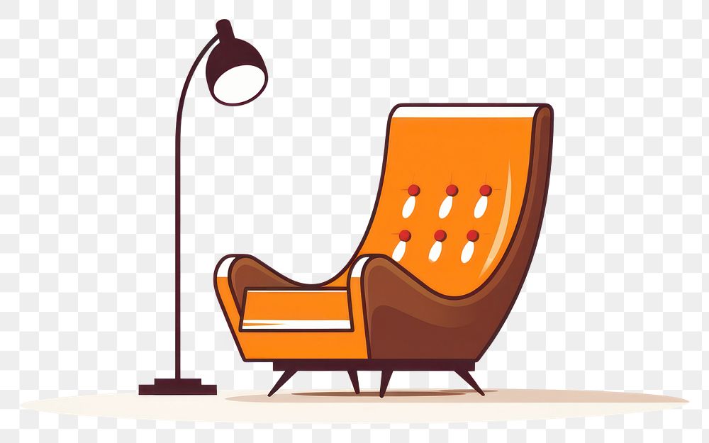 PNG Furniture armchair lamp comfortable. AI generated Image by rawpixel.