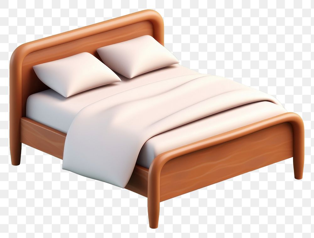 PNG Bed furniture bedroom sheet. AI generated Image by rawpixel.