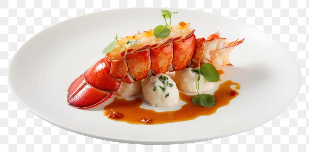 PNG Lobster seafood plate dish. AI generated Image by rawpixel.