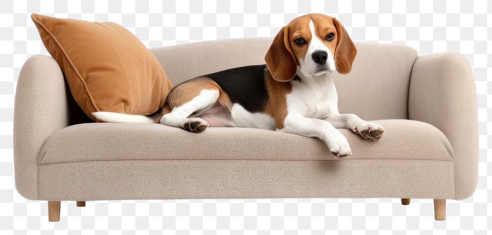 PNG Furniture cushion beagle mammal transparent background