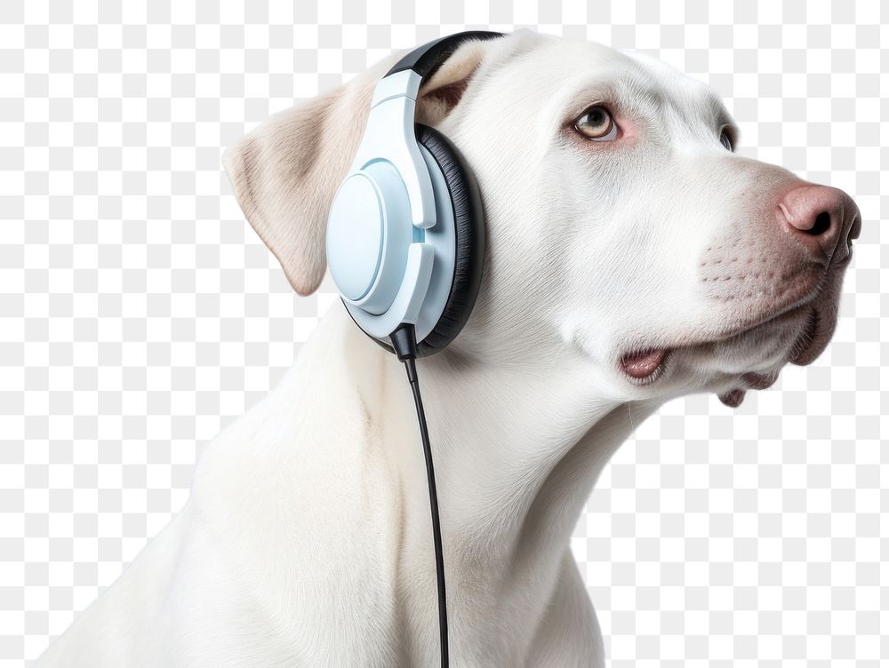 PNG Headphones dog headset mammal. AI generated Image by rawpixel.