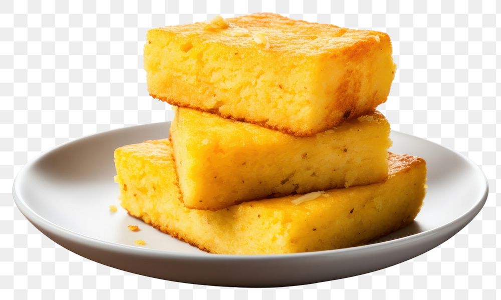 PNG Plate cornbread food breakfast. AI generated Image by rawpixel.