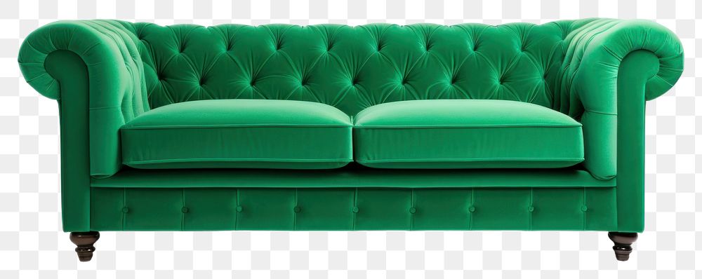 PNG Furniture chair green sofa transparent background