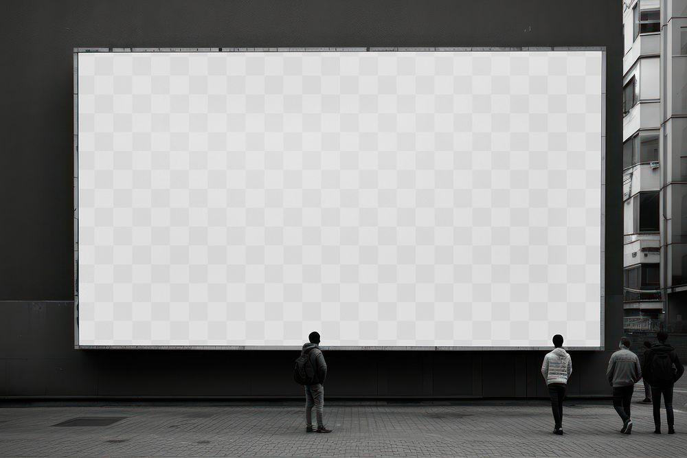 Black wall, png transparent mockup