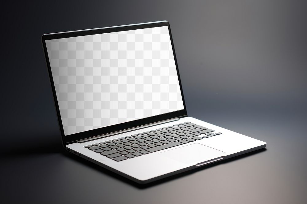 Computer laptop png, transparent mockup