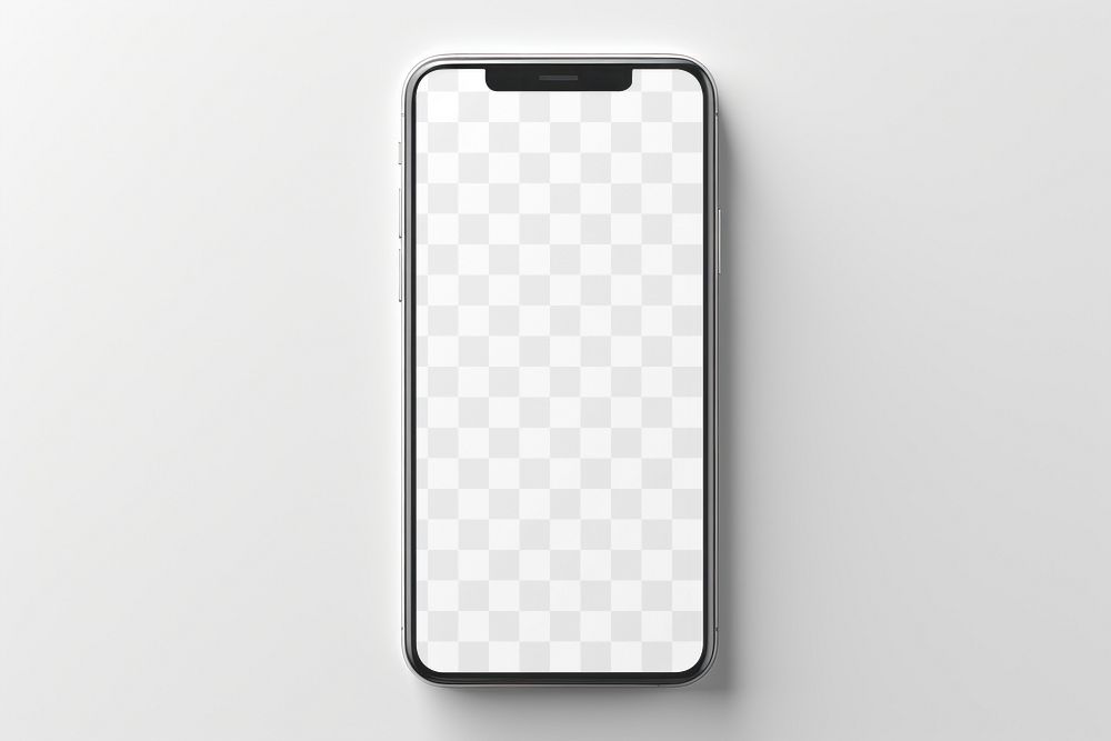 Smartphone screen png transparent mockup