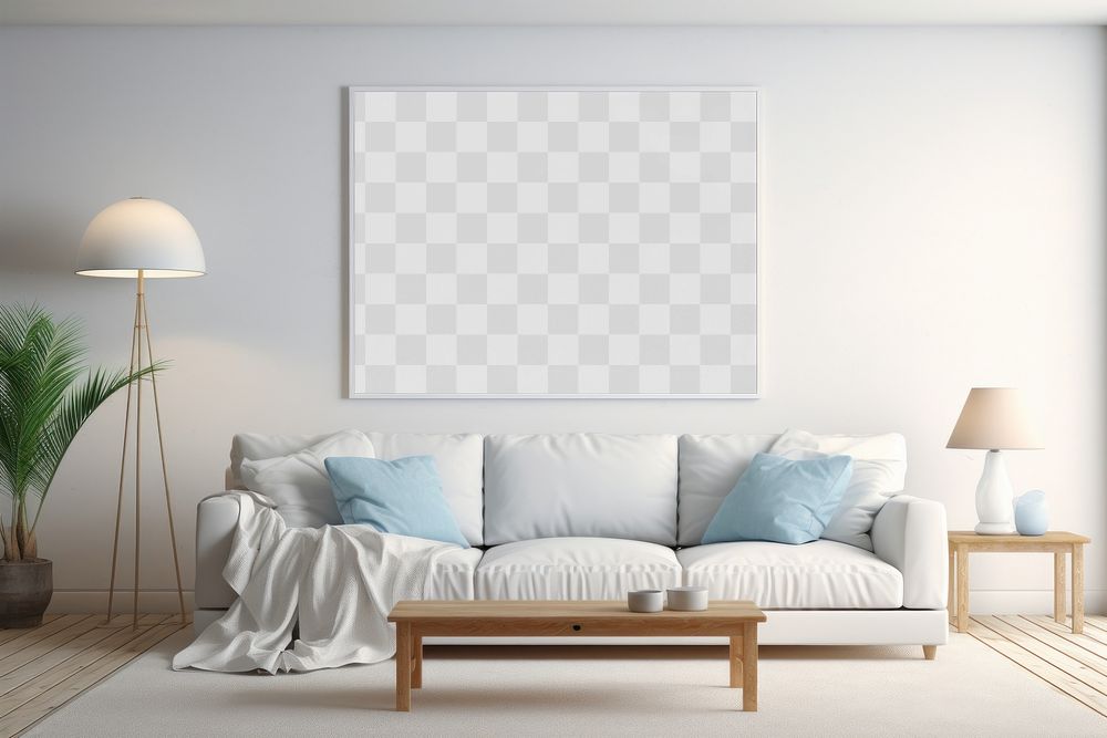 Picture frame png transparent mockup, wall decoration