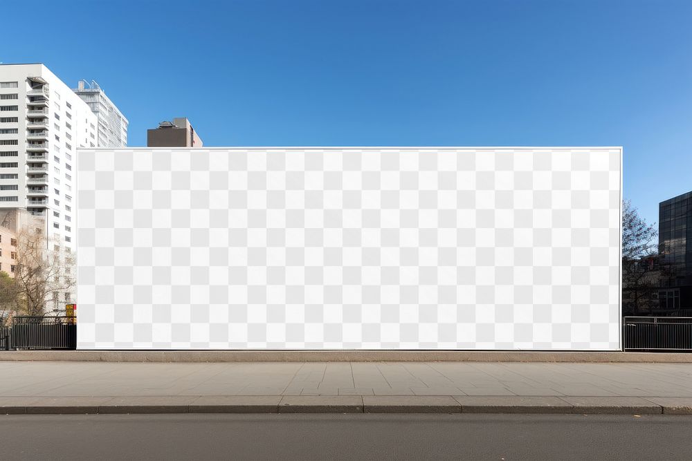 Advertising billboard sign png transparent mockup