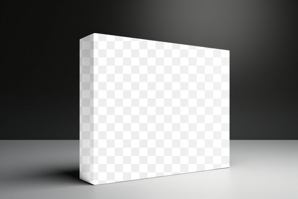 Branding box png mockup, transparent design