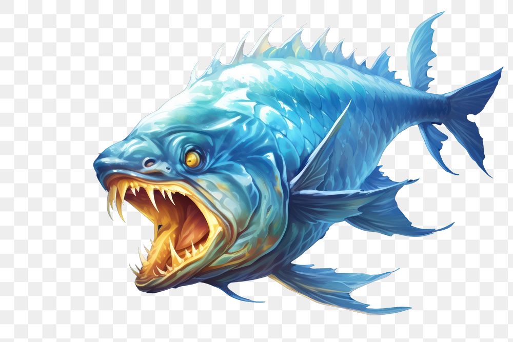 Animal fish aggression underwater.