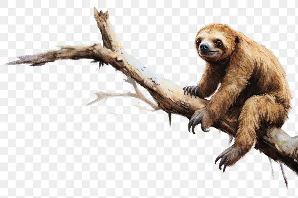 Wildlife animal mammal sloth. AI generated Image by rawpixel.