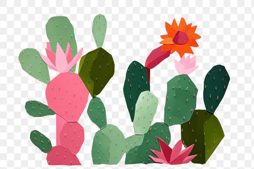 PNG Cactus art nature plant. AI generated Image by rawpixel.