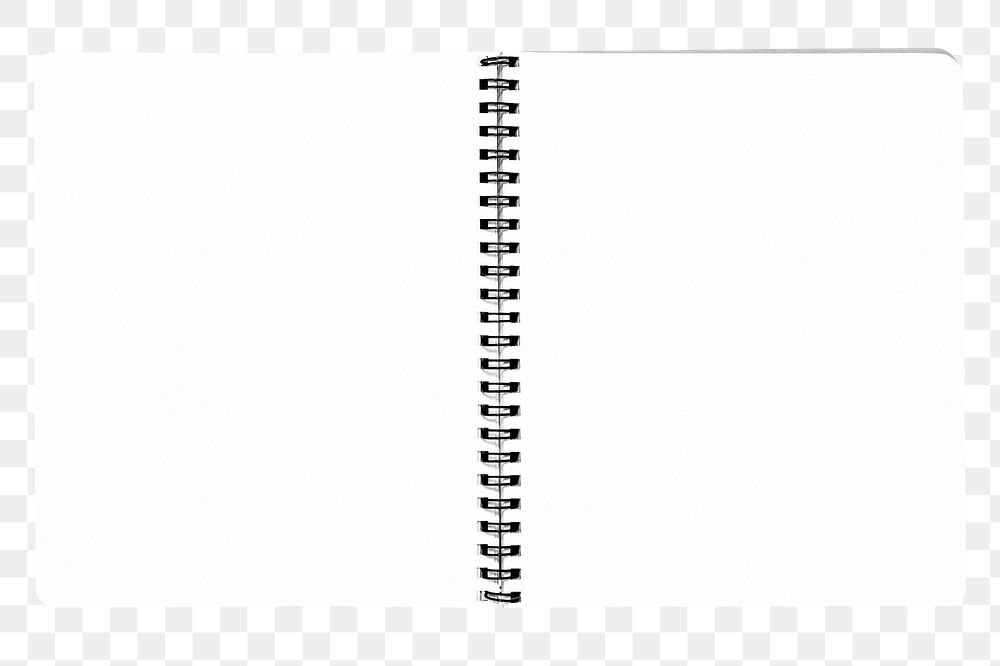 Blank book pages png, transparent background