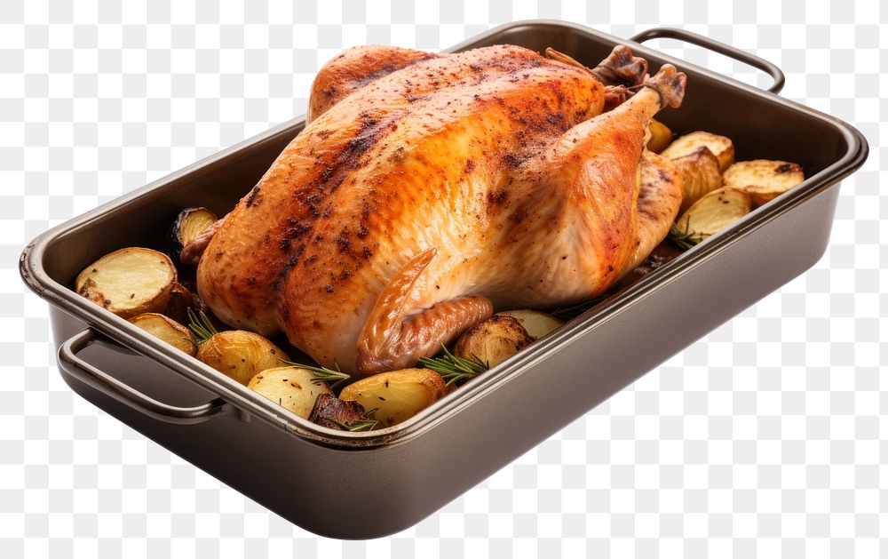 PNG Roasting dinner turkey meat. AI generated Image by rawpixel.