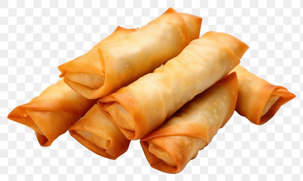 PNG Spring roll food white background freshness. AI generated Image by rawpixel.