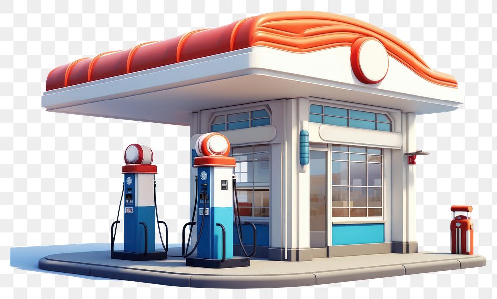 PNG Gasoline station architecture petroleum. 