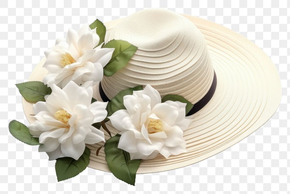 PNG Female hat flower plate plant. AI generated Image by rawpixel.