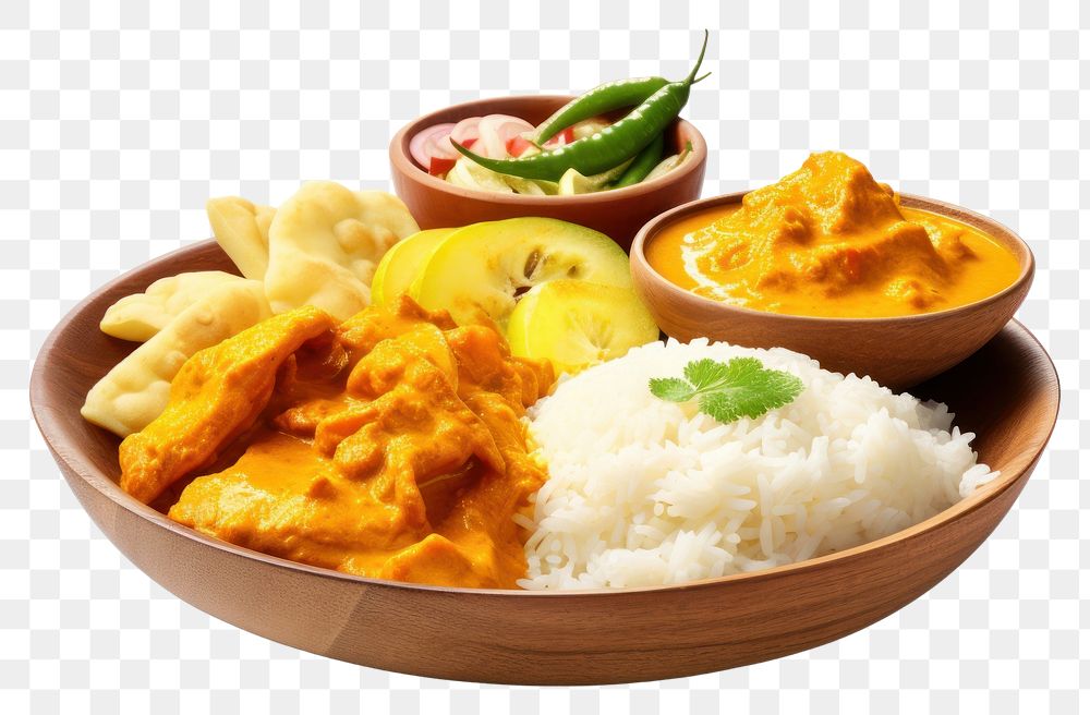 PNG Curry food meal white background. AI generated Image by rawpixel.