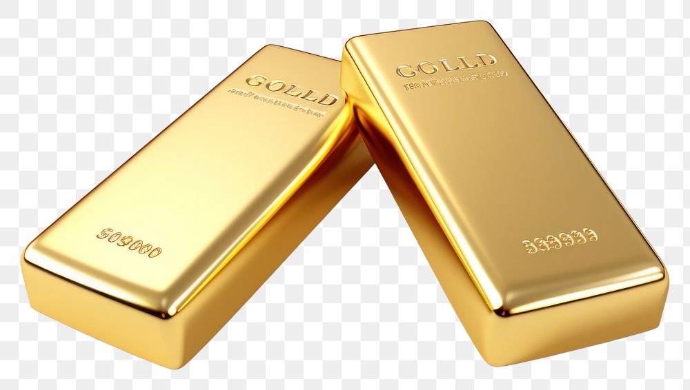 PNG Two gold bars  investment currency. 