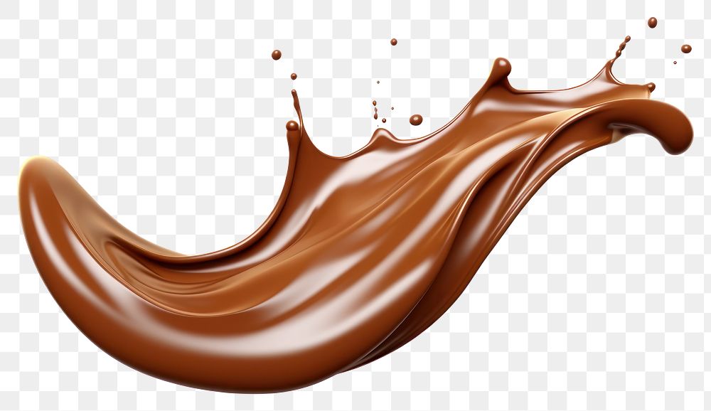 PNG Chocolate white background refreshment splashing. AI generated Image by rawpixel.