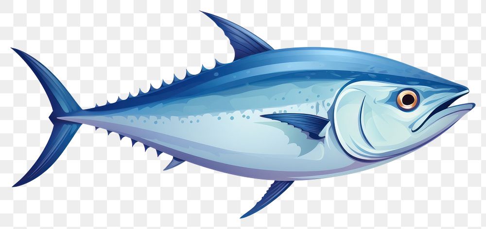 PNG Tuna fish animal shark white background. AI generated Image by rawpixel.